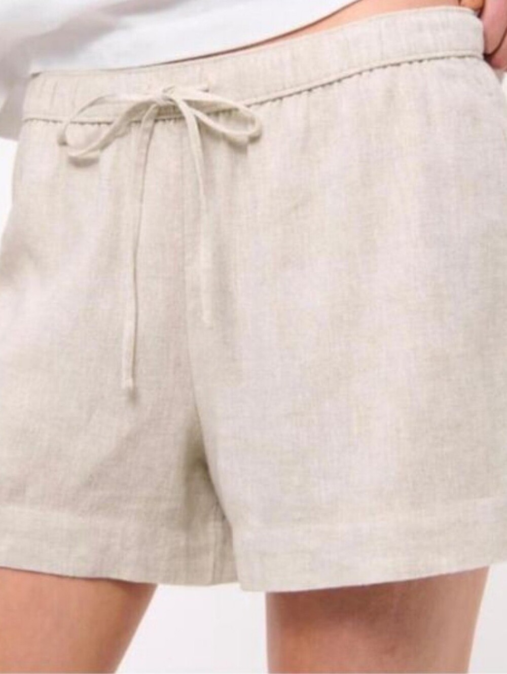 NWT Abercrombie & Fitch Beige Linen Women's Shorts ~ Size ~ XL